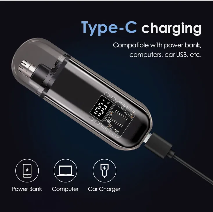 Type-C digital nasal hair trimmer