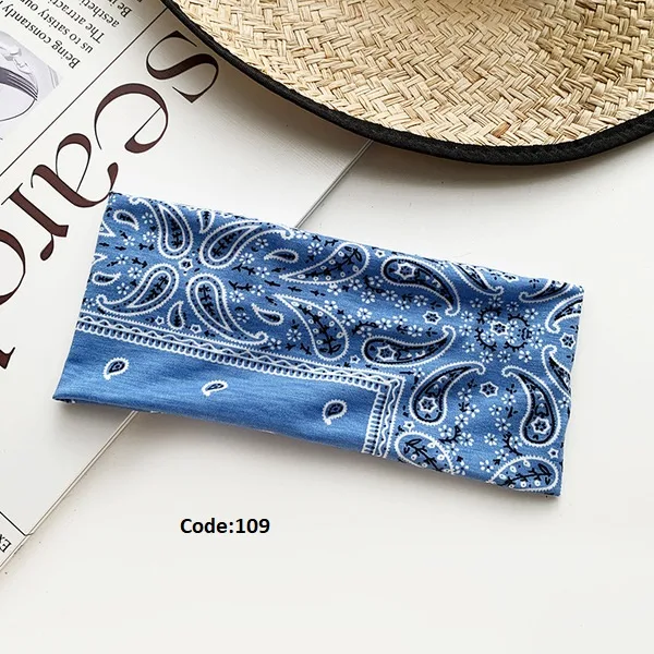 European and American Hair Band Bohemian Cashew Yoga Sports Hair Band Antiperspirant Sweat Absorbent Stingy Cotton Headband Knot Headband