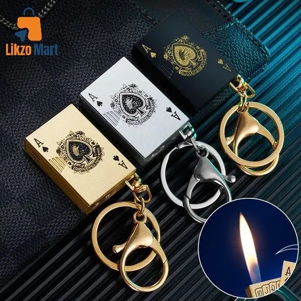 Creative Mini Poker Lighter with Pendant