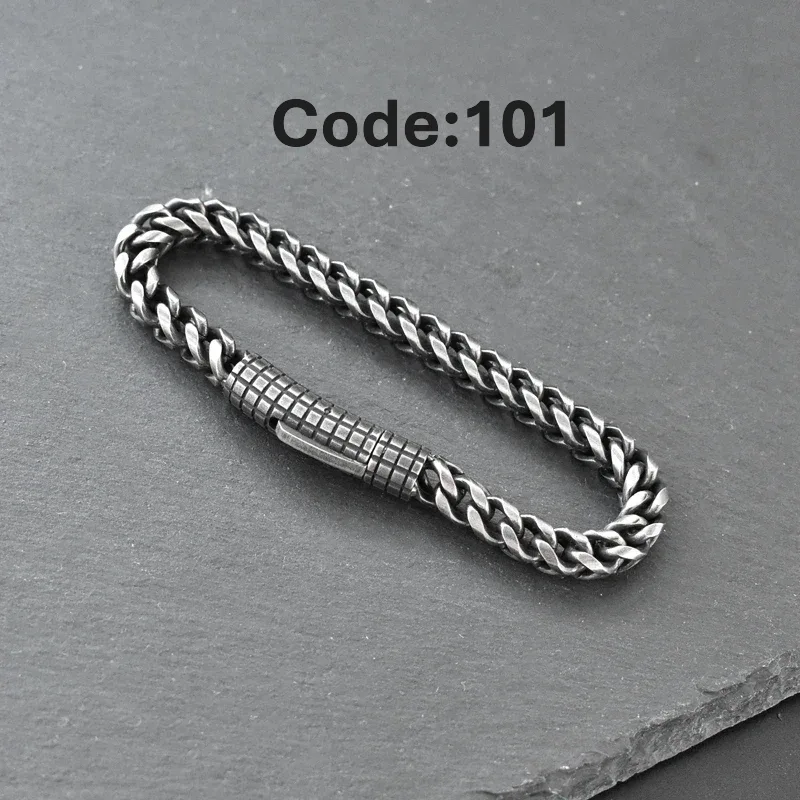 Stainless Steel Bracelet Retro Grey Keel Chain Men'S Thick Bracelet Fashion Accessories Titanium Steel Jewelry