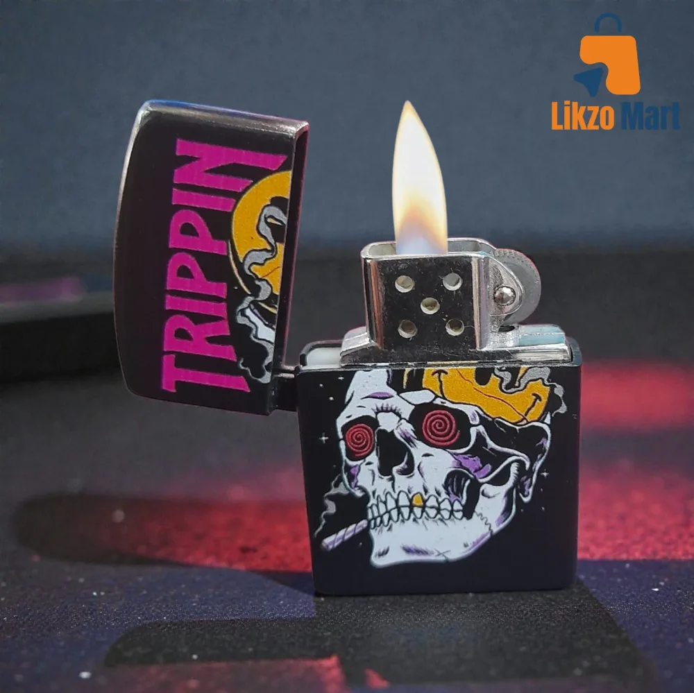 🔥 Mini Metal Gas Lighter – ( TRIPPIN ) 🔥