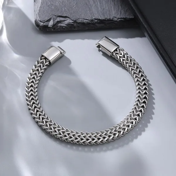 Stainless Steel Bracelet Hip-Hop Men's New Ins Accessible Luxury High-End Non-Fading Titanium Steel Bracelet Chain