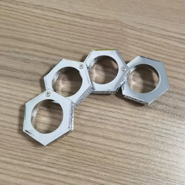 Deformation Ring Retro Distressed Four Finger Ring Fun Ring Decoration Outdoor EDC Self-Defense Weapon Self-Defense Ring