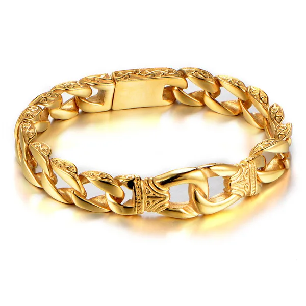 Longrui Retro Totem Cuban Bracelet