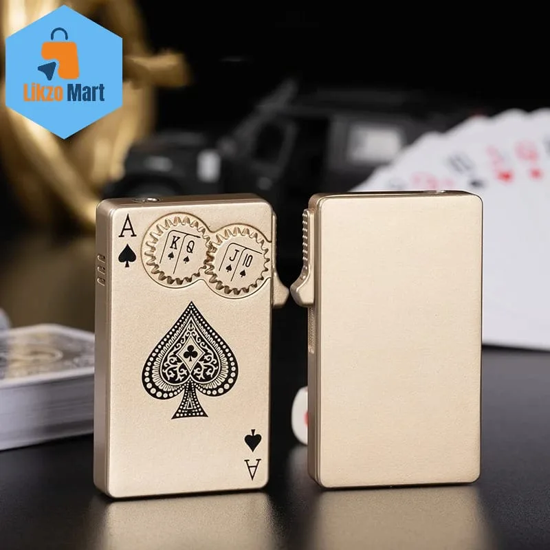🔥 Jet Flame Gas Lighter – Creative Playing Poker Lighter 🔥