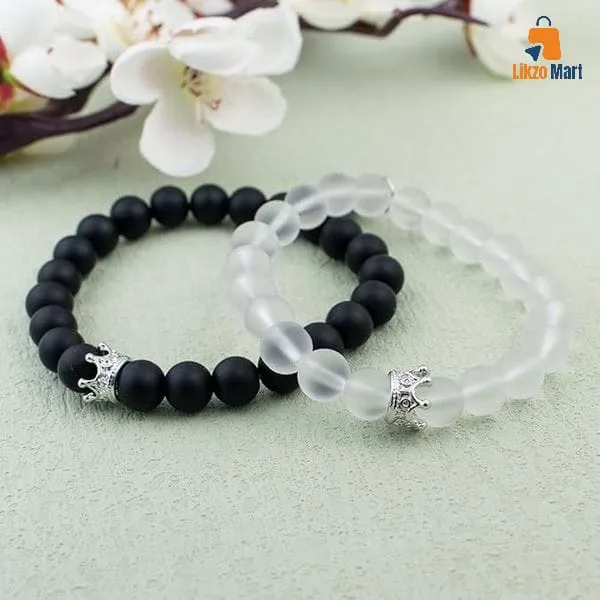 Crown Diamond Couple Bracelet Set 👑💎