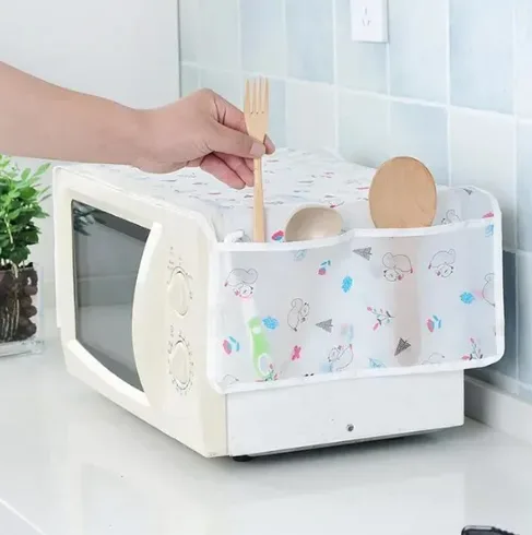 floral microwave oven dust cover